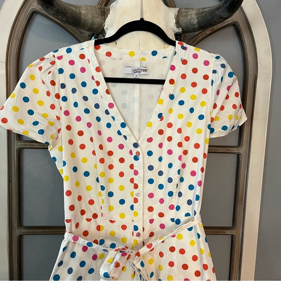 *SOLD* Dipping Dot Minnie Rainbow Candy Dress - Picture 6 of 8